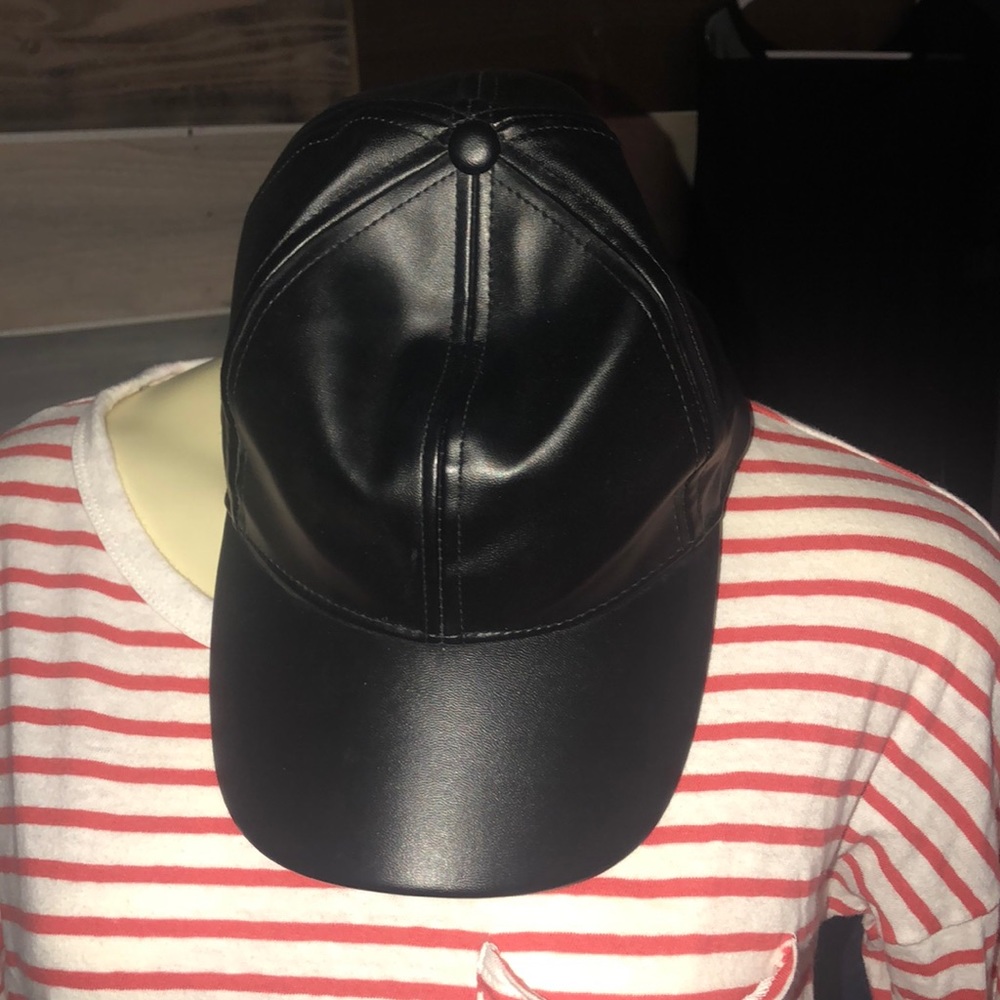 Faux Leather Cap
